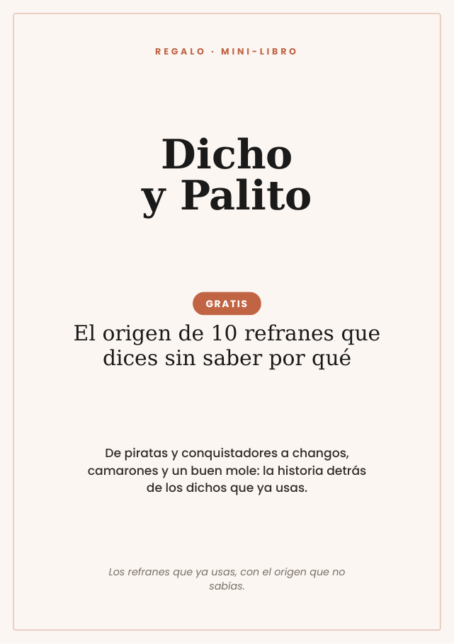 Portada del mini-libro Dicho y Palito